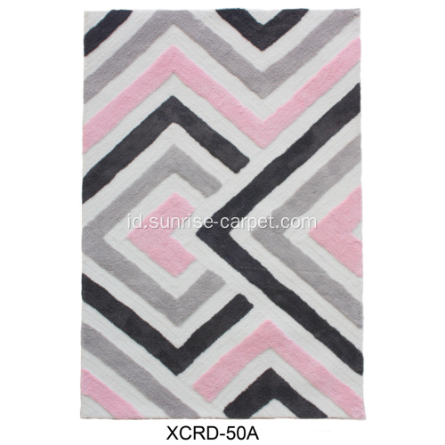 Microfiber Shagy Flooring Rug dengan design